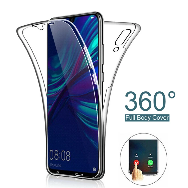 360 двойной Мягкий силиконовый чехол для huawei P30 P20 Pro P10 P8 P9 Lite P Smart Y6 Y7 Prime Honor 8A 8C Коврики 10 20 чехол s