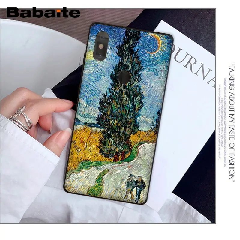 Vintage Art Floral Plant Vincent Van Gogh Starry Sky Oil Painting
