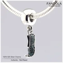 CKK бусины из стерлингового серебра 925 Жасмин сверкающие шармы «тапочки» бусины для изготовления ювелирных изделий подходят Пандора браслеты DIY Аксессуары