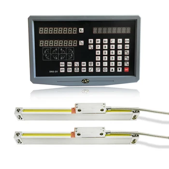 

High Precision Machine Accessories Digital Readout 2 Axis Kit and 2 PCS 5u 100 200 300 400 500 600 700 800 900 1000mm for Lathe