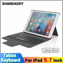 Shandaddy ультра тонкий Беспроводной Bluetooth клавиатура чехол всего тела Защитная крышка клавиатуры чехол для планшета Обложка для iPad Air 1/2/Pro 9,7