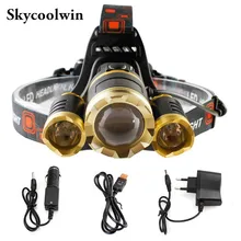 Масштабируемые Фары xm-l 3T6 Светодиодные фары выдвижной зум Фары для автомобиля+ 2x18650 аккумулятор+ зарядное устройство автомобильное зарядное устройство