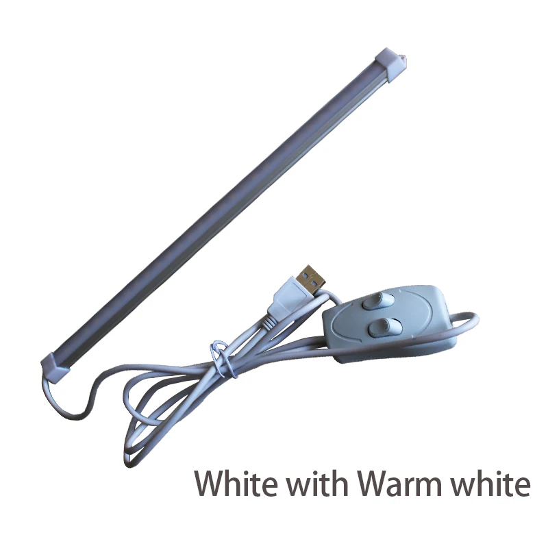 

1Pcs USB LED Hard luces Strip Bar Light 5V 10W 60LEDs Indoor Lamp With Switch 3 Colors Changeable For camping/hiking emergency