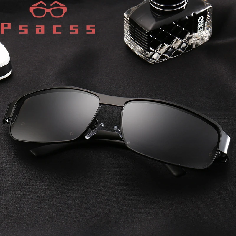 Psacss новая квадратная поляризационные солнцезащитные очки для мужчин и женщин, винтажная, брендовая, дизайнерская оправа из сплава для вождения рыбалки