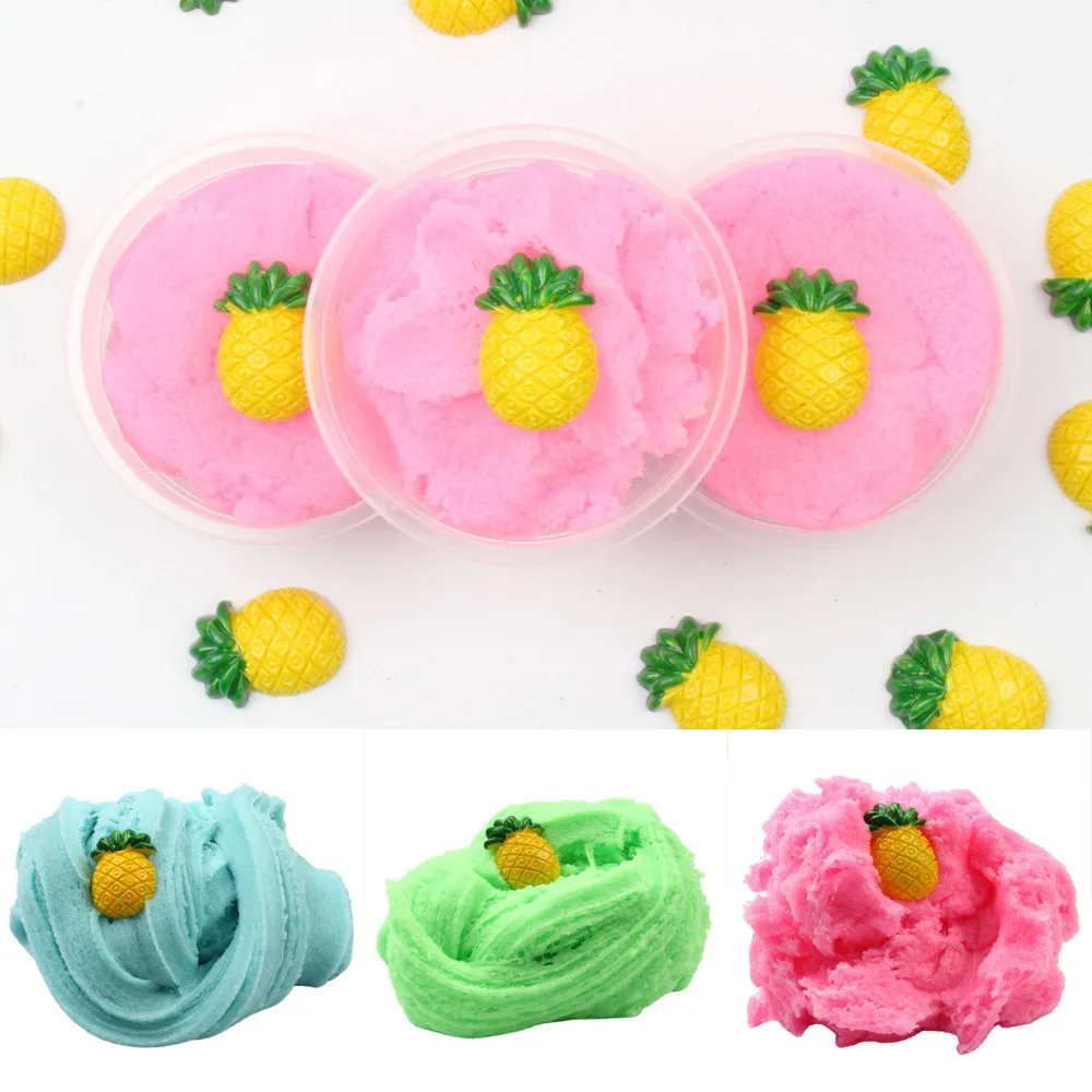 

Cloud Slime Pineapple Putty Scented Stress Reliever Kids Children's Pineapple Brushed Mud Slime Slim Decompression Toy 120ml