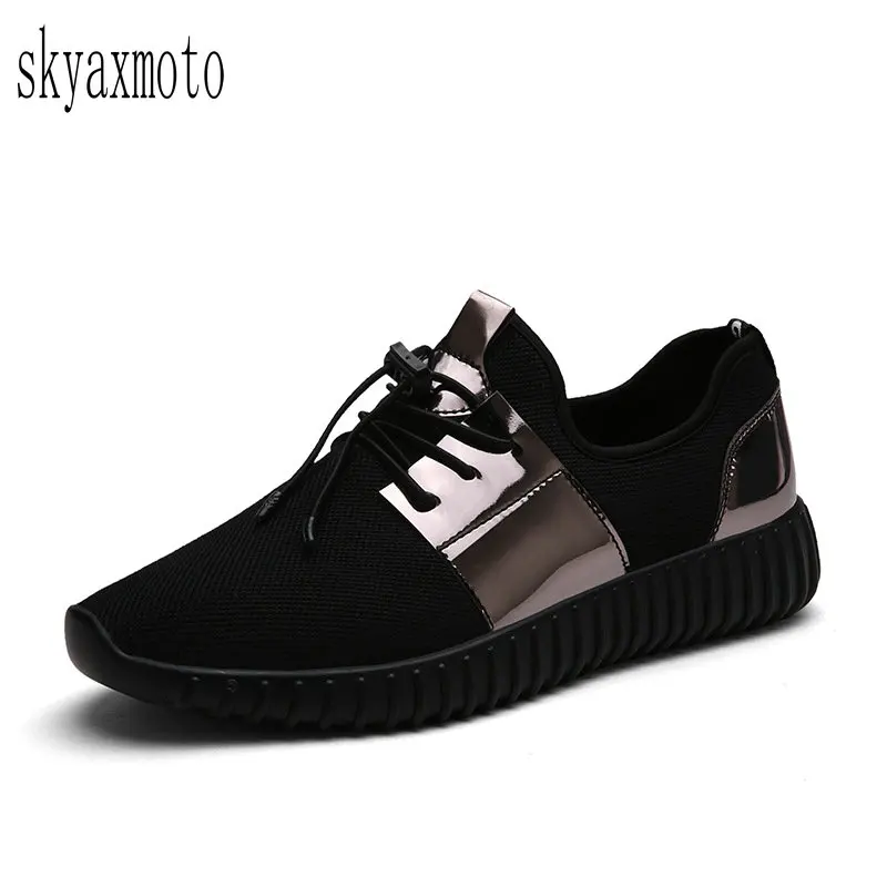 

Skyaxmoto 2017 New Summer Breathable Shoes Men Flat shoes Autumn Fashion Men Shoes Couple Casual Shoes Plus size 35-46