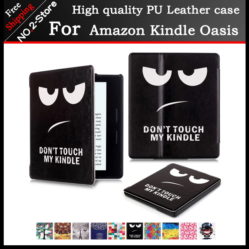 

High quality Painted flip cover For Amazon Kindle Oasis case ,6 inch funda for kindle oasis reader cover,Kindle Oasis ebook case