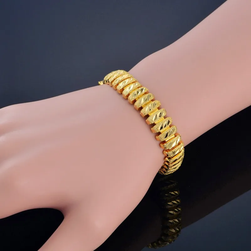 Женский матовый браслет из звеньев цепи цвет золото 18 см 2017|chain link bracelet|bracelet womenlink