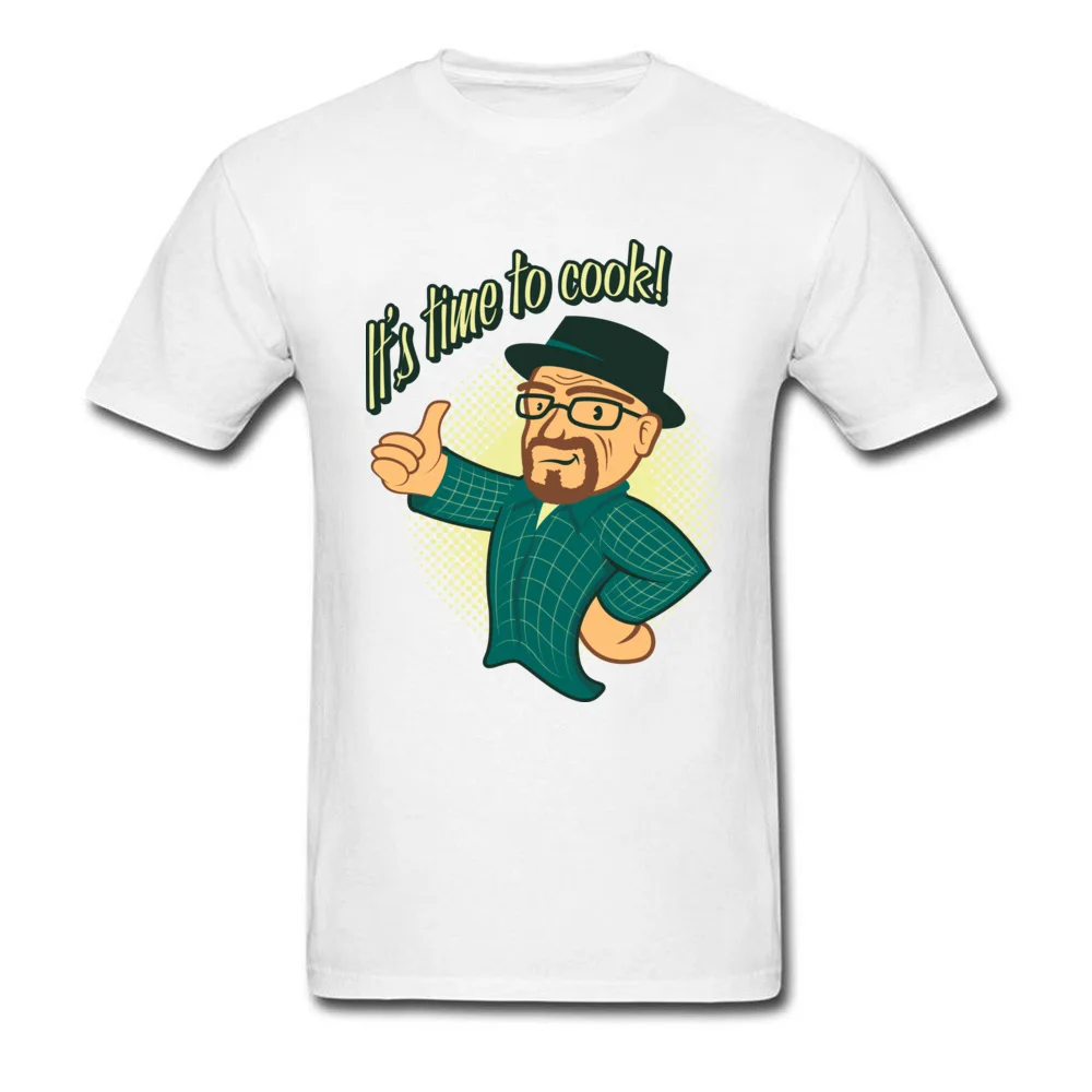 Tops T Shirt Cooking with Walt ostern Day Short Sleeve Cotton Fabric Round Collar Men T-shirts Summer Clothing Shirt New Coming Cooking with Walt white