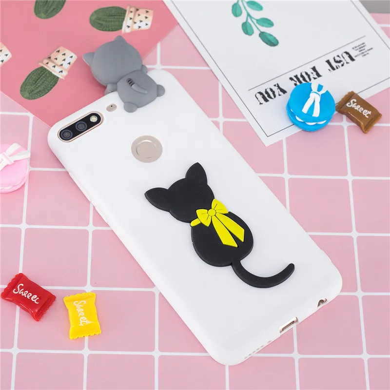 Y7 чехол для Coque huawei Y7 чехол s для huawei Y7 Prime чехол мультяшная 3D кукла игрушка Мягкий силиконовый чехол для телефона для женщин