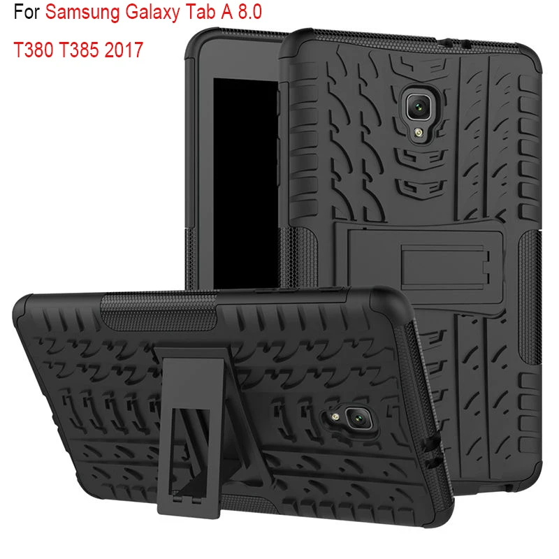 

For Samsung Galaxy Tab A A2S 8.0 T380 T385 8 inch tablet case Cover Heavy Duty 2 in 1 Hybrid Rugged Durable Shockproof Rubber F
