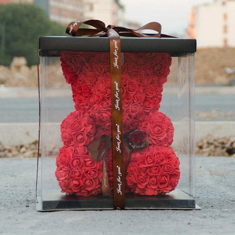 

Rose Bear Wedding Party Decoration Valentine's Day Gift Cute Cartoon Super Girlfriend Kid Gift Love Bear Dolls Present