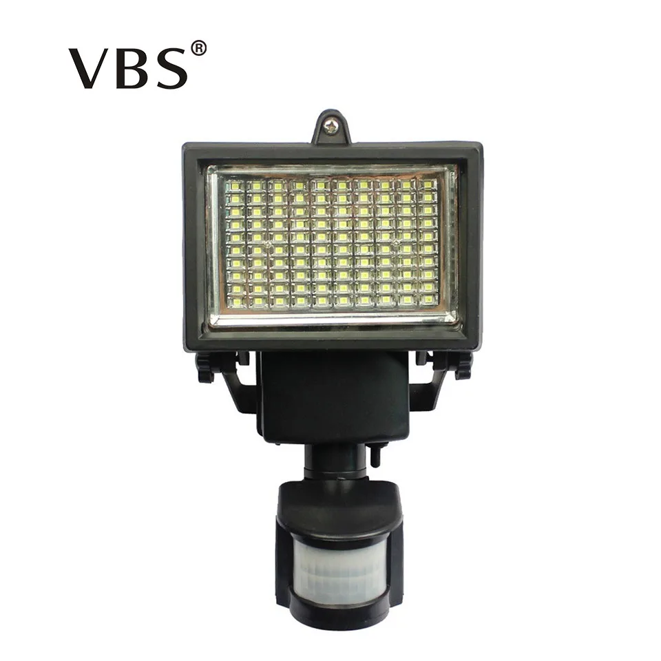

Super Bright 100 LED Natural White Outdoor Floodlight PIR Motion Sensor Led Solar Powered Light Lamp Waterproof Solar Wall Lamp