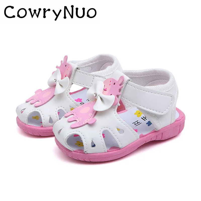 

Insole 11.5-14cm Baby Girl Summer Soft Bottom Toddler Shoes Sandals with Sound