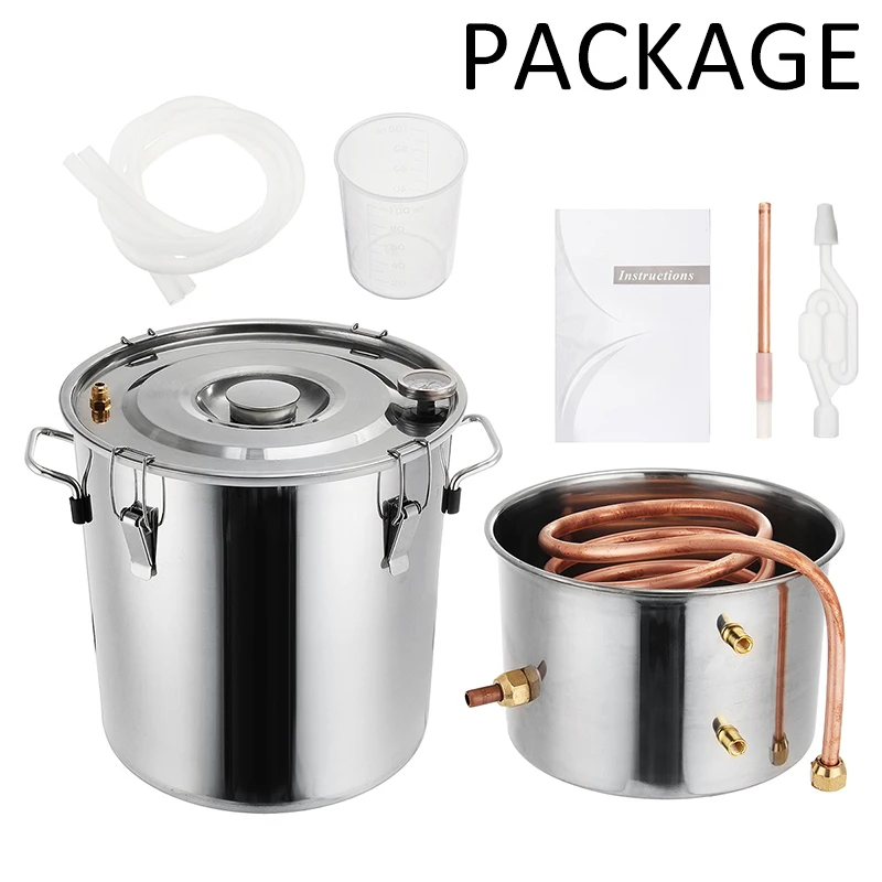 YKPuii 8GAL/35L литры DIY дистиллятор для домашнего пивоварения лунный спирт нержавеющая