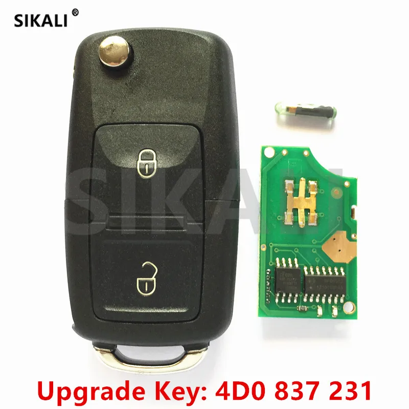 SIKALI Автомобильный Дистанционный ключ для Audi A2, A3/B5, A4, A4 Quattro, A6, A6 Quttro RS 1997-2002 номер детали 4D0837231/4D0 837 231