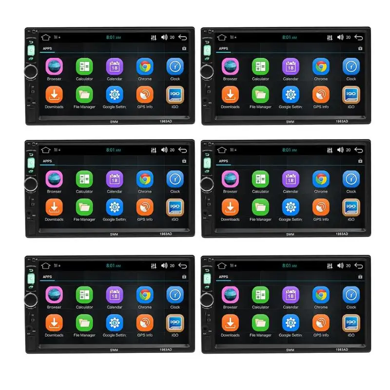 

1983AD 7in Bluetooth WiFi Android Car MP5 Player GPS FM AM Radio U Disk Car Styling Auto Accessories