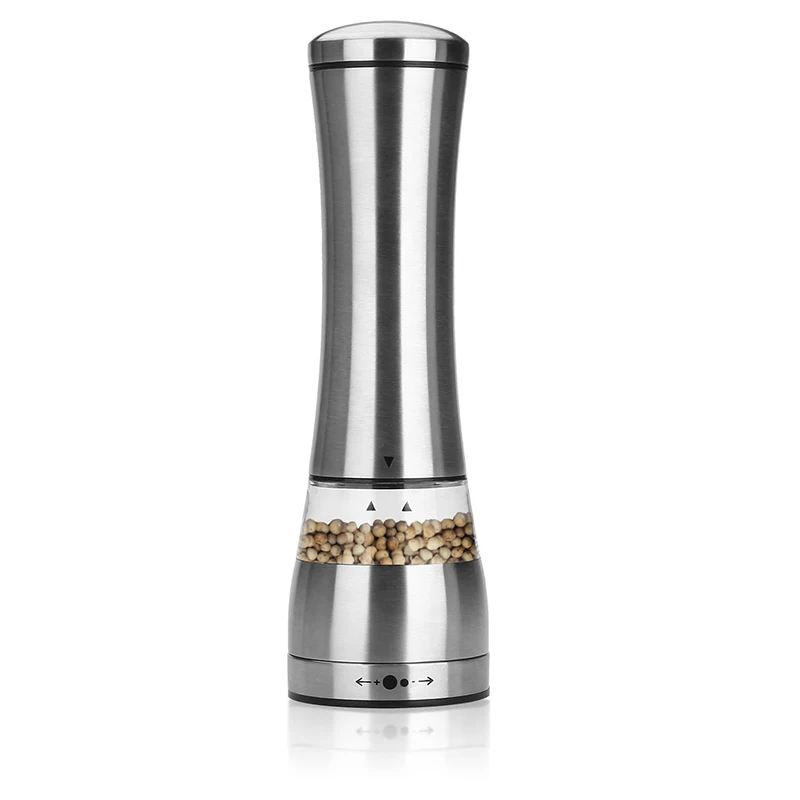 Stainless Steel Glass Pepper Mill Slim Fit Spice Salt Pepper Grinder Kitchen Accessories Cooking Tools VAL97