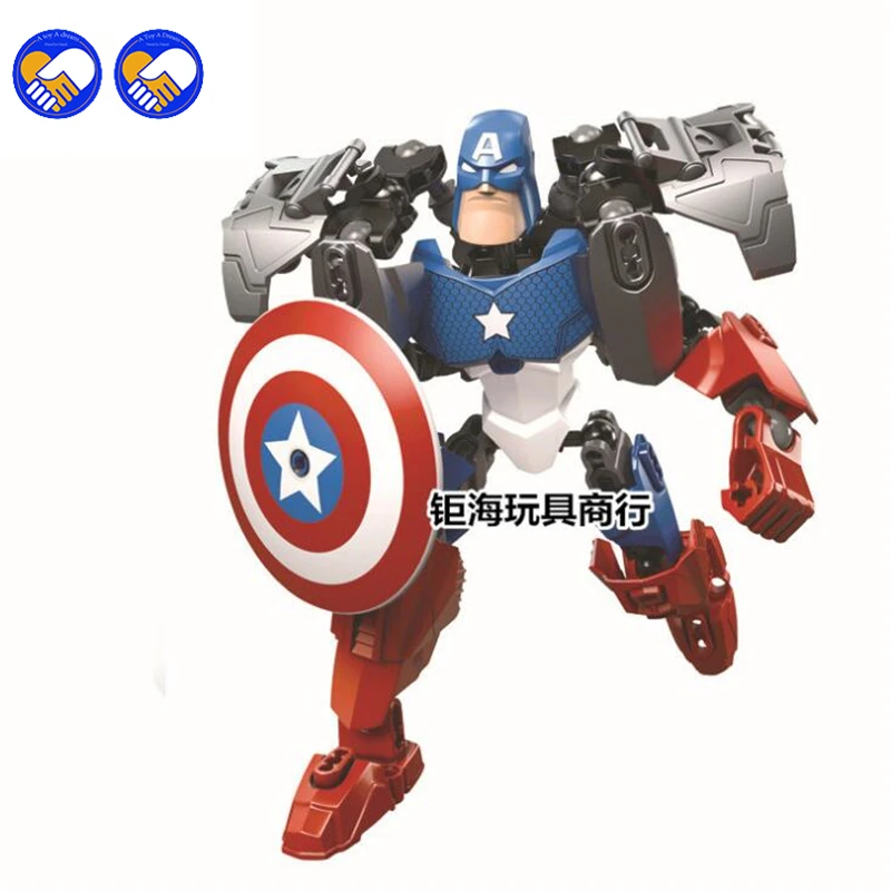 

A toy A dream Decool 6006 Super Heros Factory Iron Man Green Batman Captain America Clown Green light man robot building block