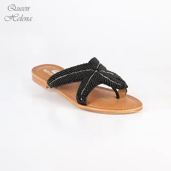 

Slippers flip flops with beads