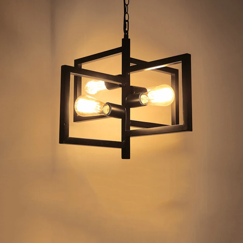 

Modern Creative Concise Retro Fashion Art Iron Pendant Lamp Cafe Bar Restaurant Bedroom Parlor Decoration Lamp Free Shipping