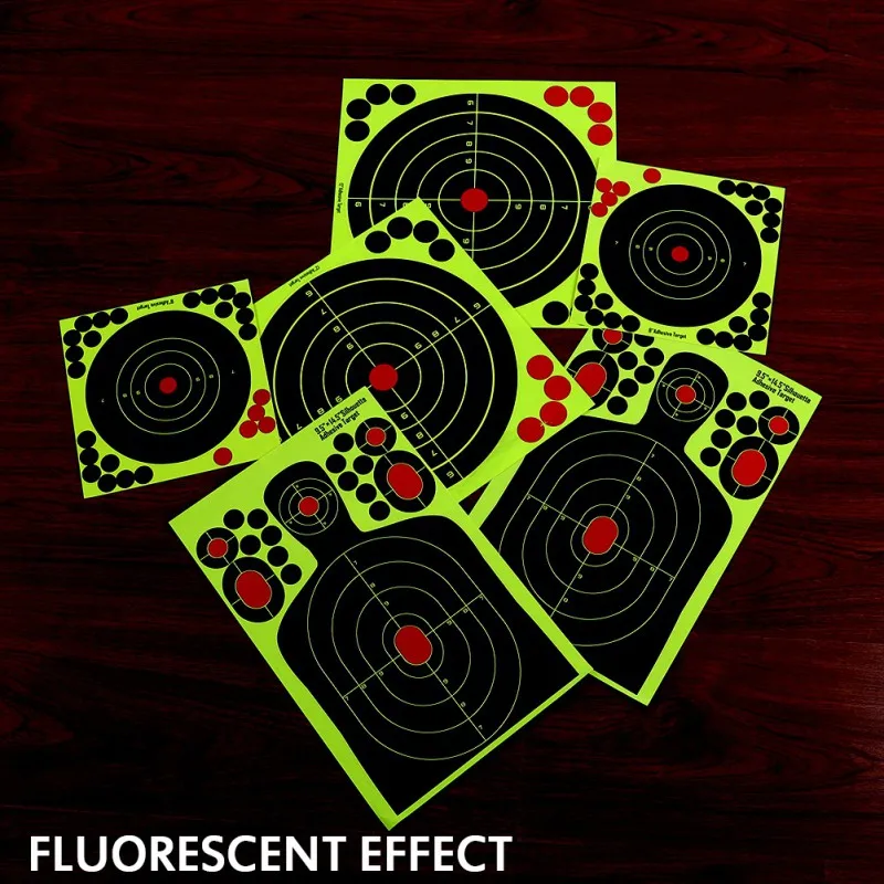 Fluorescent Adhesive Target Paper Targets Hunting Shooting Metal