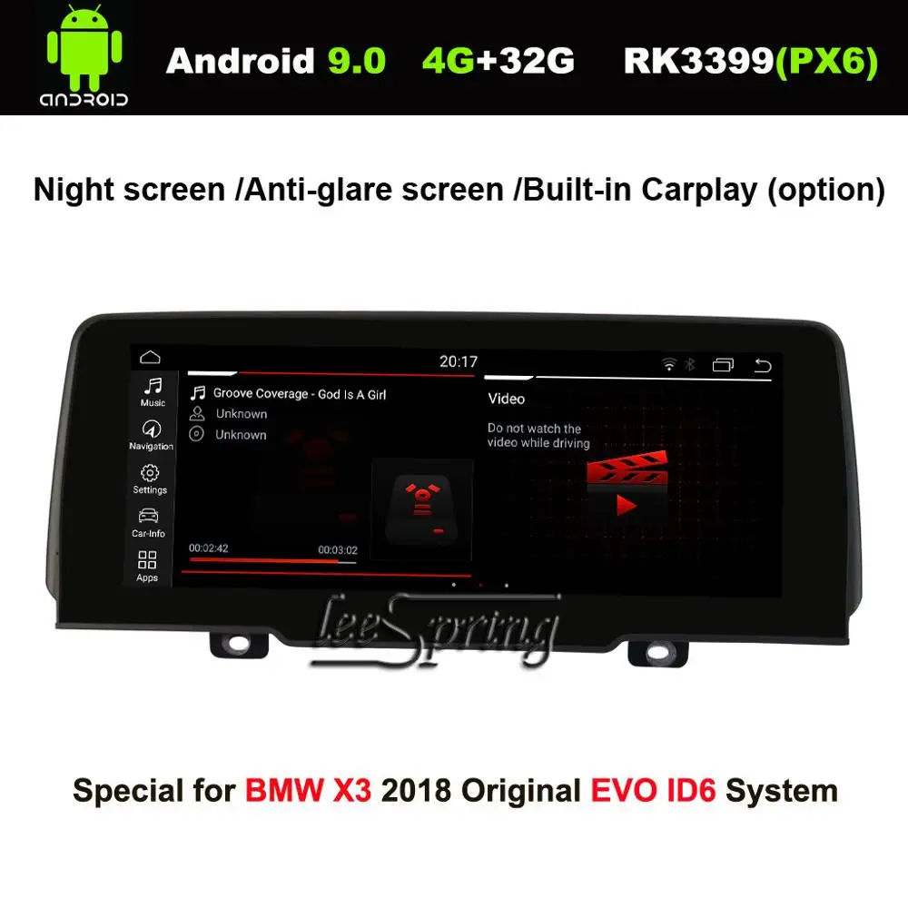 

10.25 inch IPS Screen Android 9.0 Car GPS Navigation for BMW X3 G01 (Original EVO ID6 system 2018+) Car Multimedia Player
