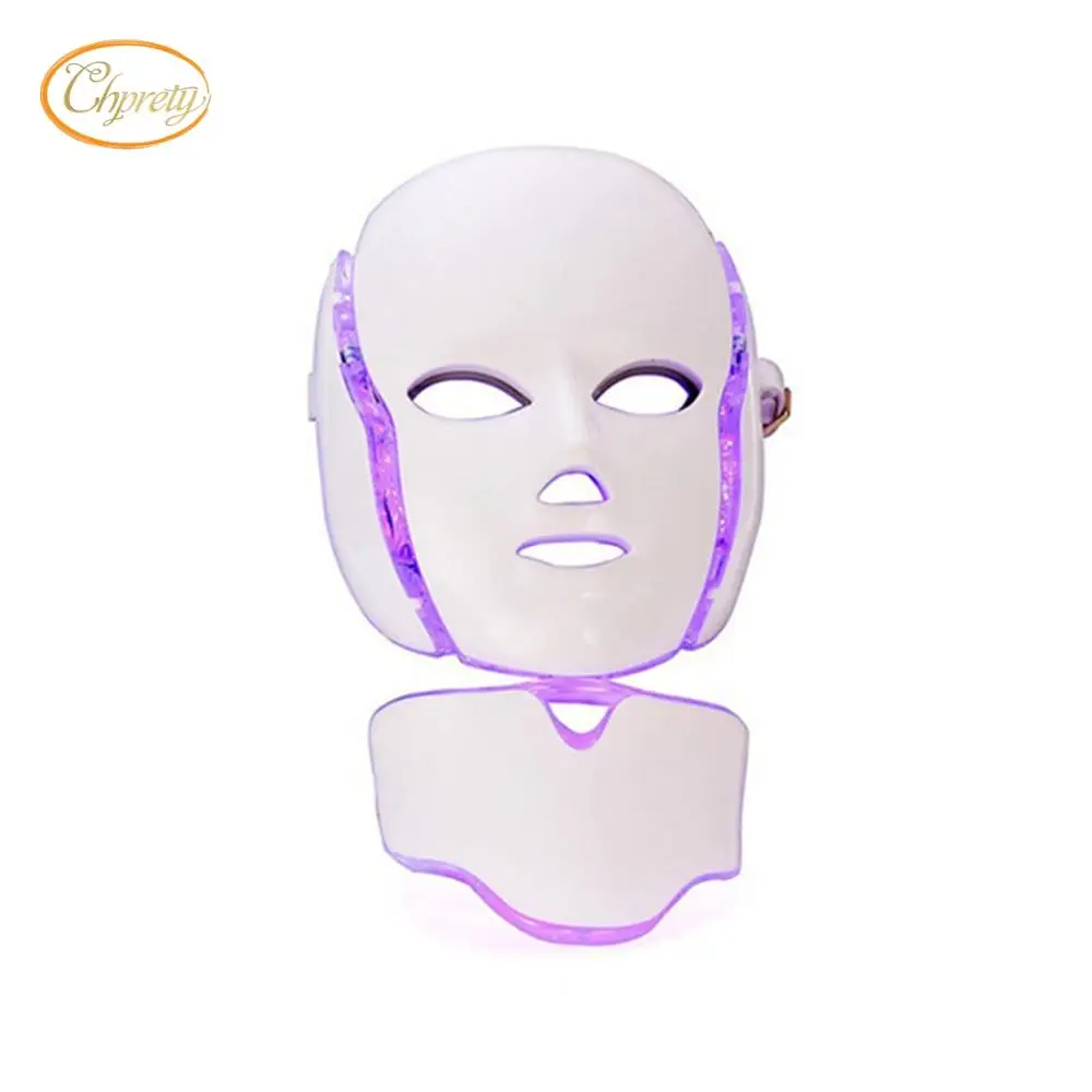 7 colors PDT photon led LED facial neck mask Smart system Led light
