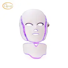 7 colors PDT photon led LED facial neck mask Smart system Led light therapy mask for Anti-Aging Beauty Mask