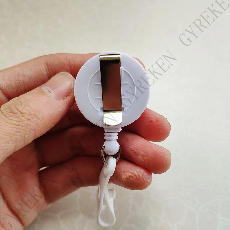 Resin Flower with Diamond Nursing Retractable Badge Holder Nurse Badge Holder Office Badge Reel Retractable for Work Badge Clip
