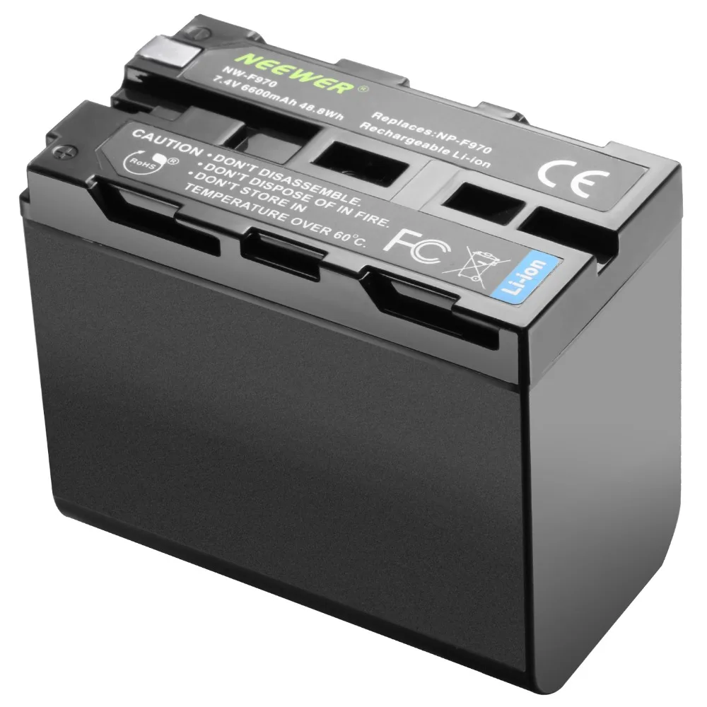 

Neewer 6600mAh Li-ion Battery, Replacement Battery for Sony NP-F970 NP-F960 NP-F975 NP-F570 NP- F750 NP-F770,Suitable for Neewer