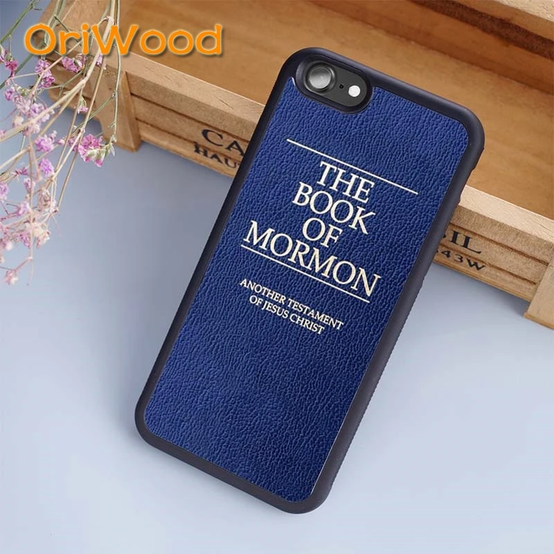 Чехол OriWood с изображением Книги Мормона и Иисуса Христа из Библии для iPhone 6s 7 8 plus X