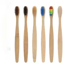 1 шт., мягкая бамбуковая зубная щетка, зубная щетка для путешествий, инструменты для чистки полости рта, уход за зубами, низкоуглеродистая деревянная ручка, зубная щетка
