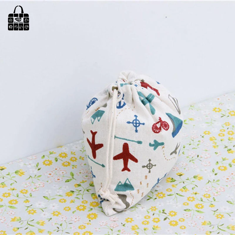 Plane war printed 100% cotton bag Travel Accessories Clothes underwear shoes toy Storage Pouch Luggage Packing Organizers bag Plane war printed 100% cotton bag Travel Accessories Clothes underwear shoes toy Storage Pouch Luggage Packing Organizers bag