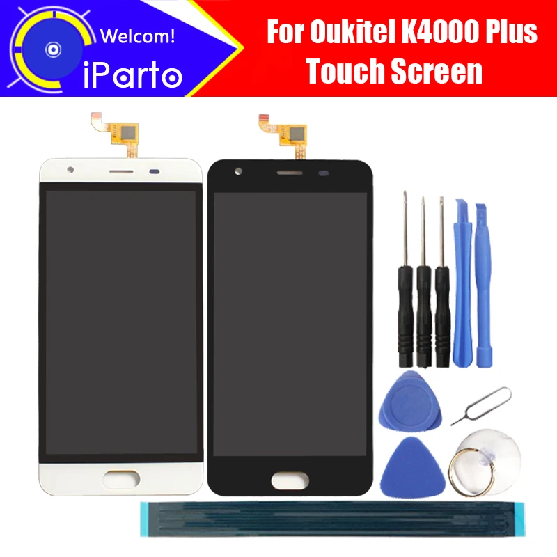 

5.0'' Oukitel K4000 Plus LCD Display+Touch Screen Digitizer 100% Original LCD Screen Glass Panel Assembly For K4000 Plus