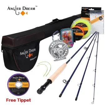 

Angler Dream 5WT Fly Fishing Combo 9FT Medium-fast Fly Rod Pre-spooled Fly Reel 5F Fly Line With Cordura Triangle Tube