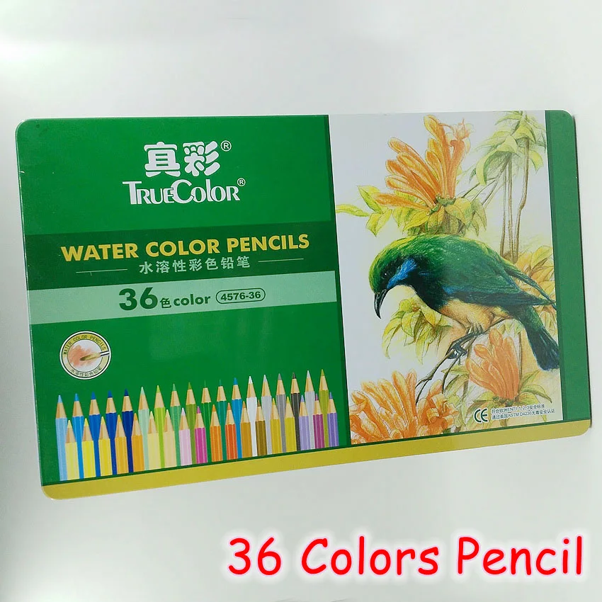 

[TrueColor] 36 Colors/Box Water Color Pencils Sets Painting Colorful Watercolor Pen Professional Drawing Supplies 4576-36