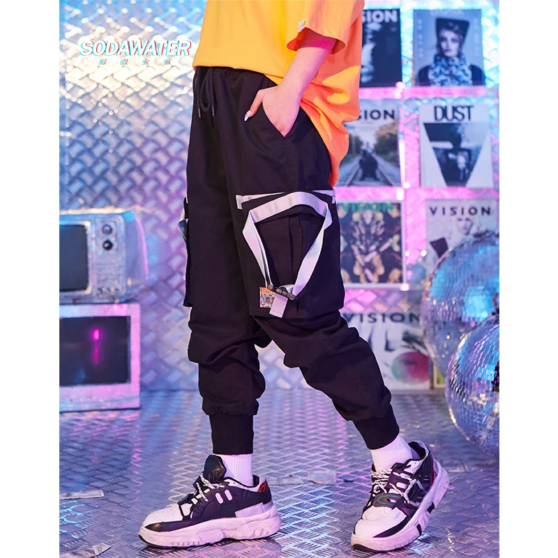SODAWATER Girl Streetwear Black Jogger Pants Women Pockets Jogger Pants 100% Cotton Loose Jogger Pants Woman Casual Pants 9323S SODAWATER Girl Streetwear Black Jogger Pants Women Pockets Jogger Pants 100% Cotton Loose Jogger Pants Woman Casual Pants 9323S