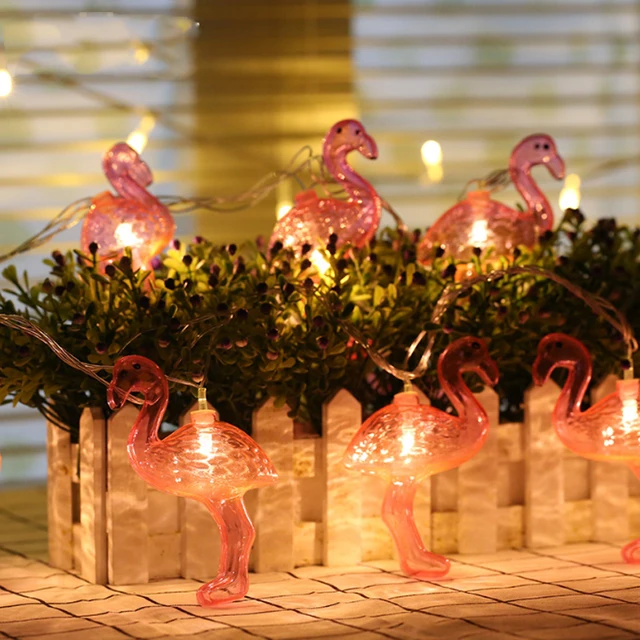 1m 10 Leds Battery Ed Lights Flamingo Pinele String 1m 10 Leds Battery Ed Lights Flamingo Pinele String Fairy Decorative Indoor Outdoor