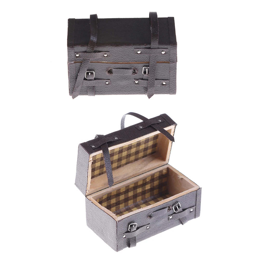 

Miniature Luggage Brown Box Case Remote Control Toys Axial SCX10 TAMIYA TRX-4 1:10 Rock Crawler Decoration RC Car Parts
