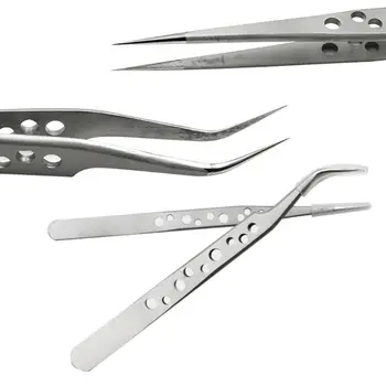 

Detail Tweezers Electronics Industrial Anti-static Curved Straight Tip Precision Stainless Forceps Phone Repair Hand Tools Sets