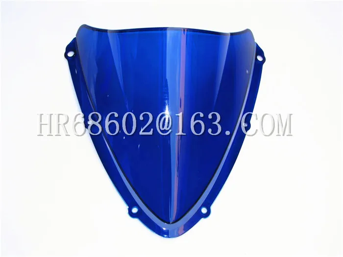 

For Suzuki GSXR 600 750 R gsxr600 GSXR750 600R 750R K8 2008 2009 2010 08 09 10 Blue Windshield WindScreen Double Bubble