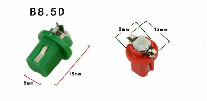 10 шт. T5 B8.5D 509T 1 SMD 5050 светодиодный автоматический индикатор приборной панели прибор светильник Speedo тире лампы B8.5 автомобильный клиновидный для салона лампы