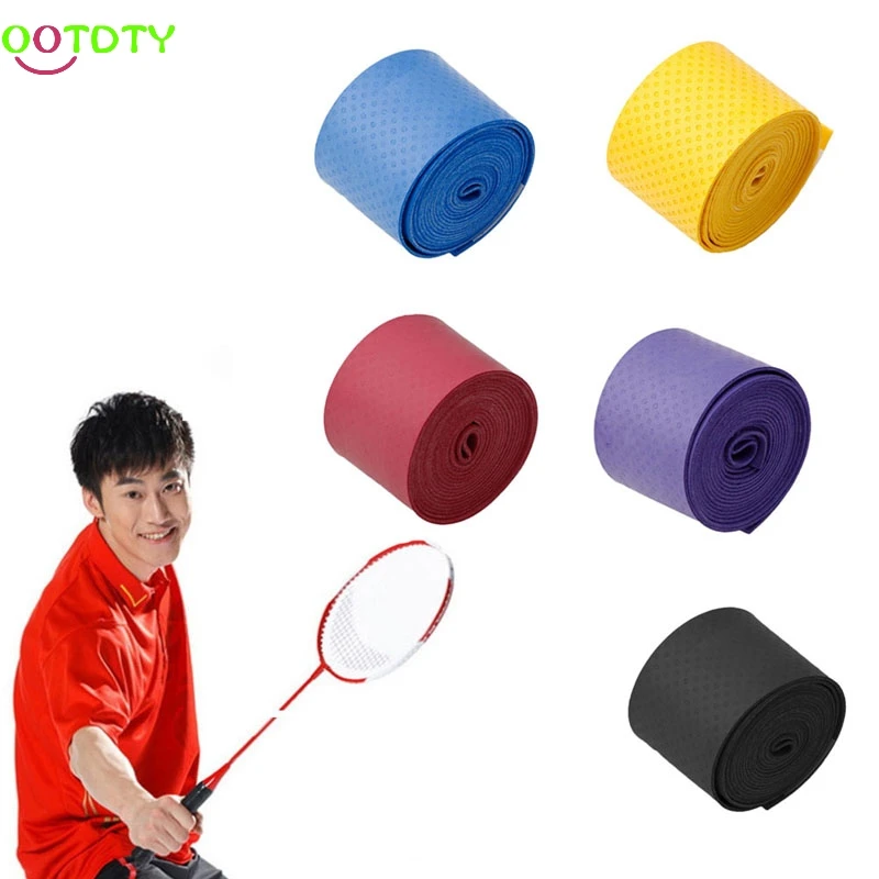 امتصاص العرق تنفس المضادة للانزلاق مضرب Overgrip لفة تنس الريشة الفرقة
