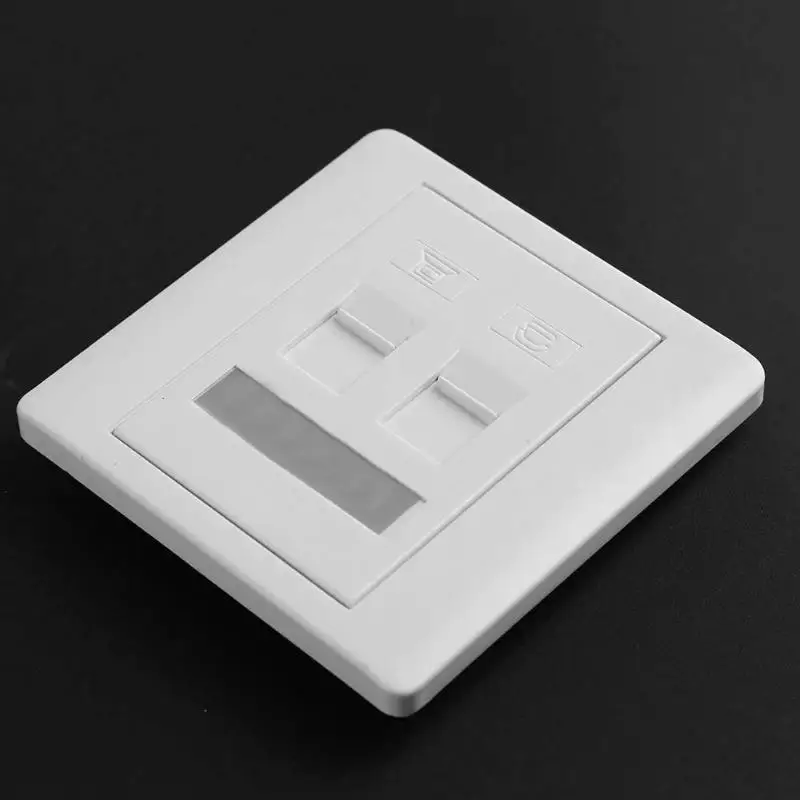 86 розетка настенного типа Двухпортовая сетевая LAN телефонная панель Faceplate Plug