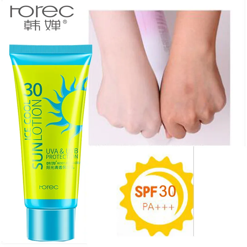 

ROREC Face Sunscreen Cream Protetor Solar Facial Cream Sun Skin Filter Foundation SPF 30 Sun Lotion Tanning Oil Control Moisture