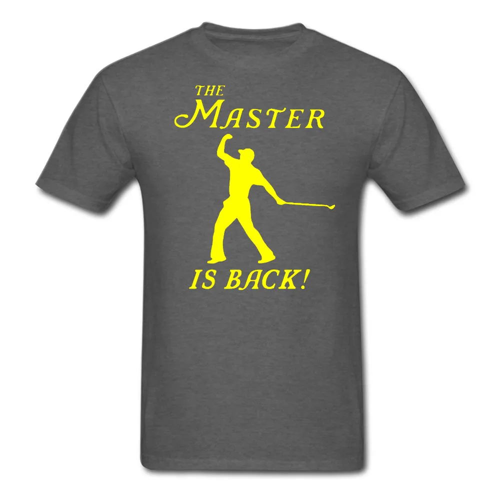 Темно-серый THE MASTER IS BACK Tiger Golf MASTERS CHAMPION мужские футболки забавные повседневные футболки размер США - Цвет: Темно-серый