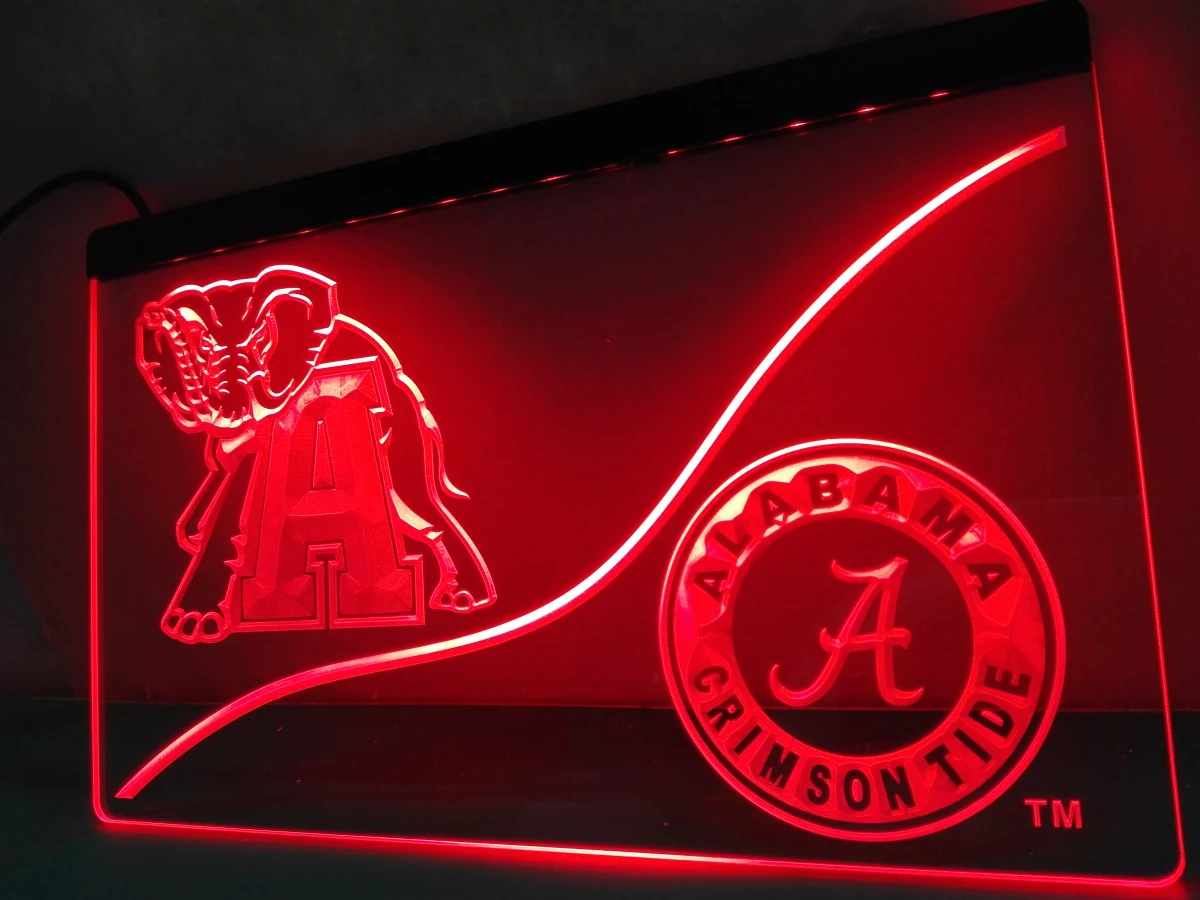 LD527 Alabama Crimson Tide LED Neon Light Sign home decor craftsin