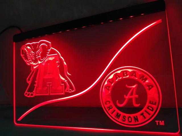 Ld527 Alabama Crimson Tide Led Neon Light Sign Home Decor Crafts In Ld527 Alabama Crimson Tide Led Neon Light Sign Home Decor Crafts