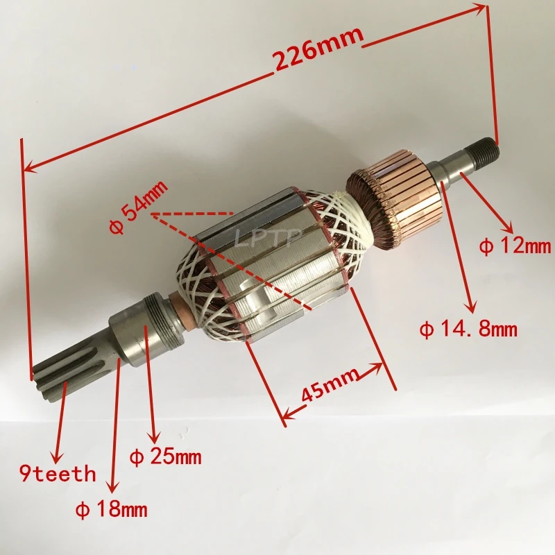 AC220-240V Rotor Motor Anker für GSH27 11304 USH27 GSH27VC Hammer Abbruchhammer